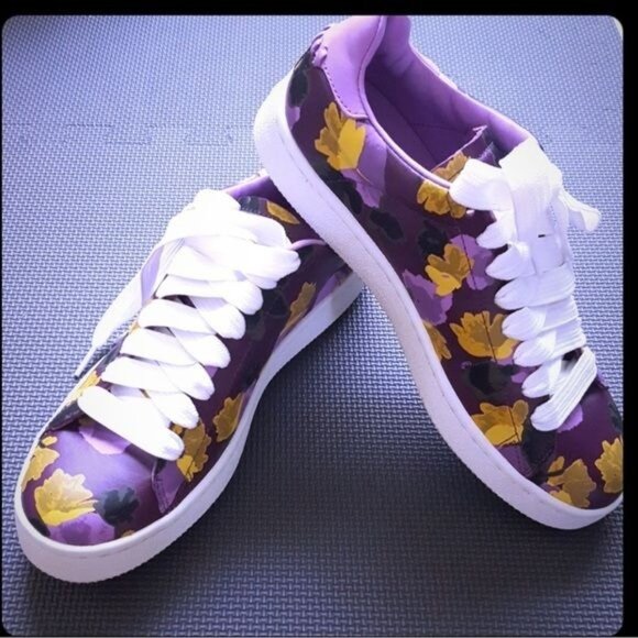 Coach Sneakers low-top platform sneakers Purple Floral 8.5 - Picture 11 of 11